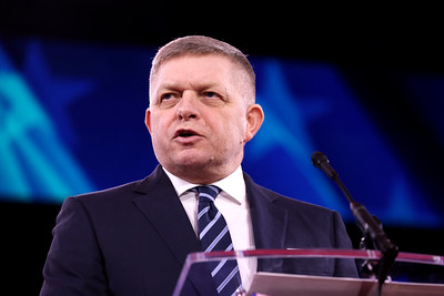"Prime Minister of Slovakia Robert Fico speaking at the 2025 Conservative Political Action Conference (CPAC) at the Gaylord National Resort & Convention Center in National Harbor, Maryland."