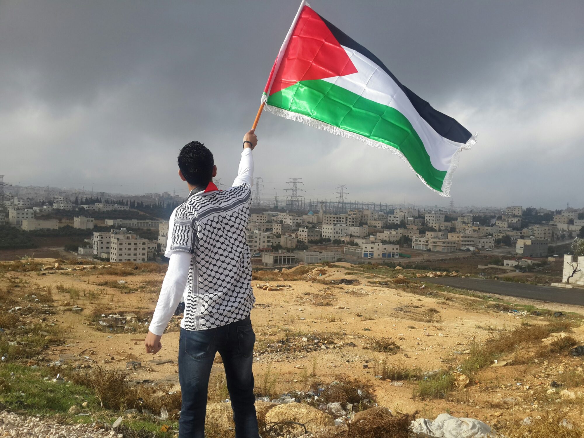 Person with a Palestine Flag